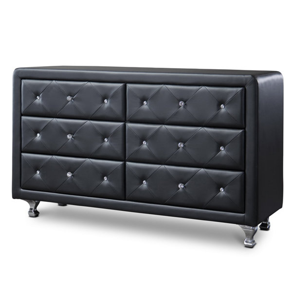 Black tufted deals dresser